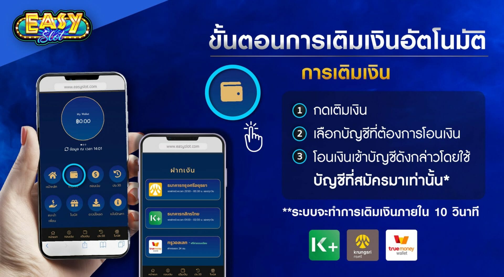 คู่มือการฝากเงินอัตโนมัติ